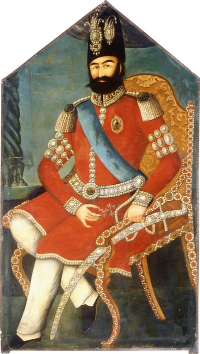 Portrait de Muhammad Shah, vers 1850 - Persian School