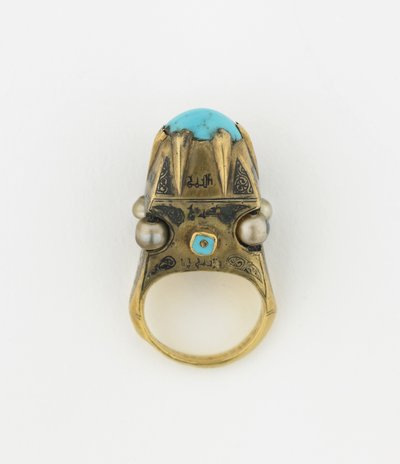 Bague, Iran (or avec turquoise et perles) - Persian School