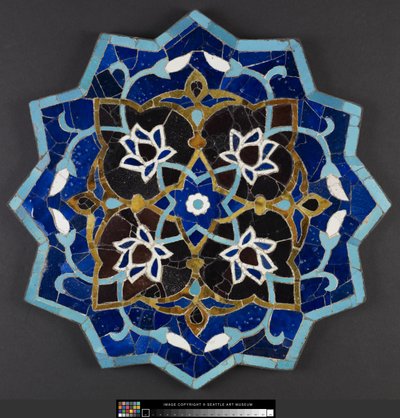 Carreau avec étoile à douze branches - Persian School