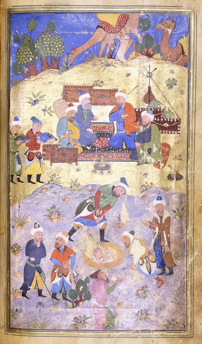 Yusuf sauvé de la fosse, vers 1492-1493 - Persian School