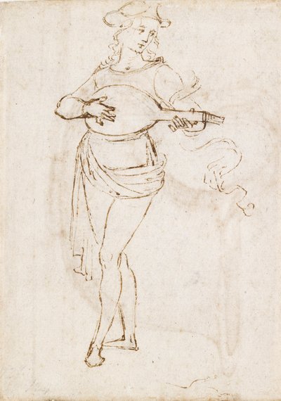 Un joueur de luth, fin XVe-début XVIe siècle - Perugino