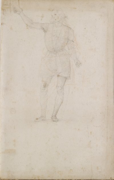 Étude pour un Saint Jean-Baptiste. Verso : Un œil, fin du 15e-début du 16e siècle - Perugino