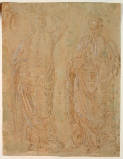 Deux figures masculines drapées debout - Perugino