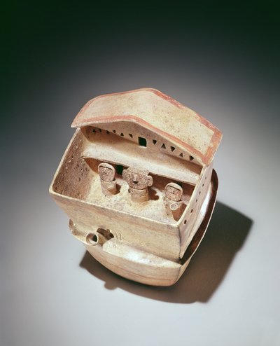Maison avec habitants, culture Recuay - Peruvian School