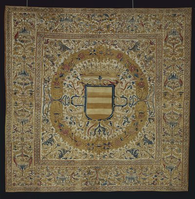 Grand pendentif avec couronne et écusson, vers 1700 - Peruvian School