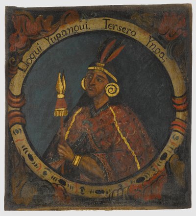Lloque Yupanqui, 3ème roi Inca, milieu du 18ème siècle - Peruvian School