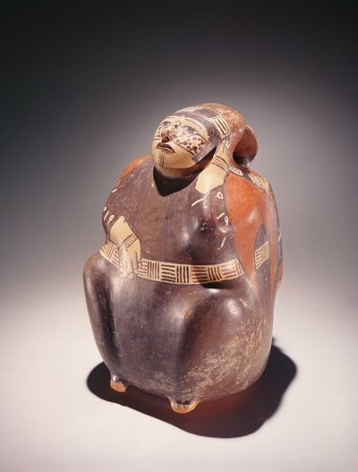 Cueilleur de cacao en poterie, culture Nazca - Peruvian School