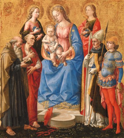 Madone et enfant avec six saints, fin des années 1440 - Pesello Peselli