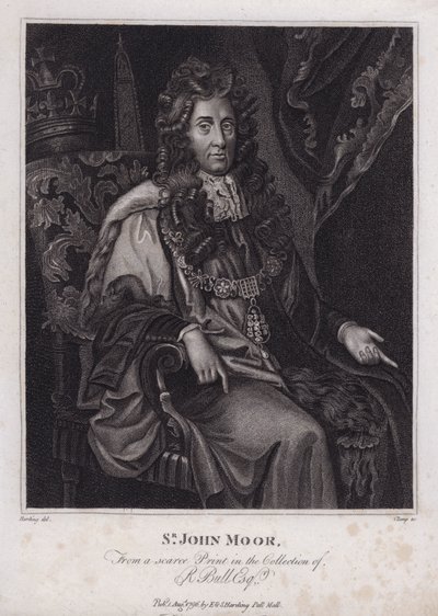 Sir John Moore, homme politique anglais, député et maire de Londres (gravure) - Peter (after) Lely
