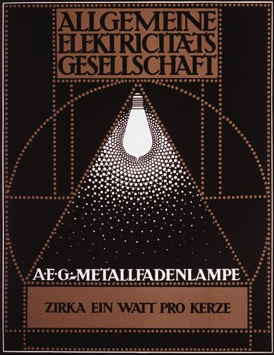 Affiche publicitaire pour la General Electric Company [AEG] 1910 - Peter Behrens