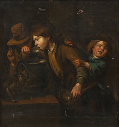 Les garçons autour de la bouillie - Peter Cramer