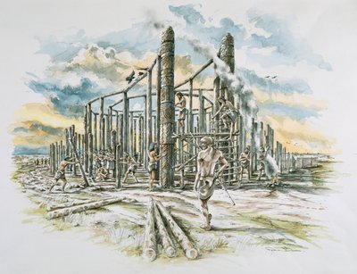 Durrington Walls, Wiltshire, vers 2500 av. J.-C., début des années 2000 - Peter Dunn