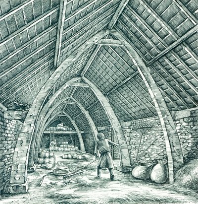 Grange du presbytère médiéval, Wharram Percy, North Yorkshire - Peter Dunn