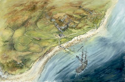 Station de quarantaine de St Helen, îles Scilly, vers 1764, vers 1990-2010 - Peter Dunn