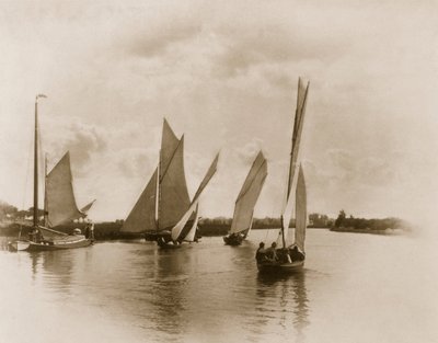 Une régate à Horning, Vie et paysage sur les Norfolk Broads, 1885 - Peter Emerson und Thomas Goodall