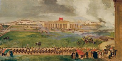 La messe de campagne sur la place extérieure du château le 13 avril 1826 - Peter Fendi