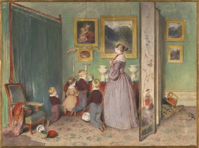 La prière du soir Archiduchesse Sophie avec enfants, 1839 - Peter Fendi