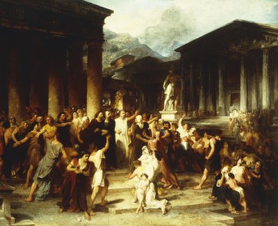 Une réunion devant le temple - Peter Frederick Rothermel