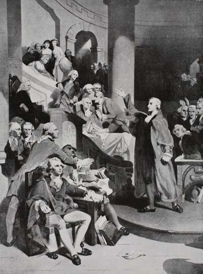 Patrick Henry prononçant son célèbre discours à la Chambre des Bourgeois - Peter Frederick Rothermel