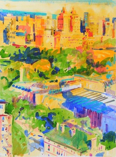 Ombres de la Cinquième Avenue sur le Metropolitan - Peter Graham (Contemporary)