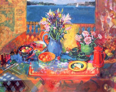 La table du balcon - Peter Graham (Contemporary)
