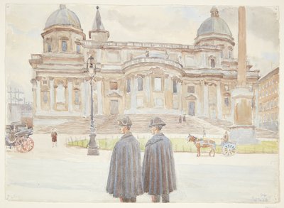 Deux carabiniers devant Santa Maria Maggiore - Peter Hansen