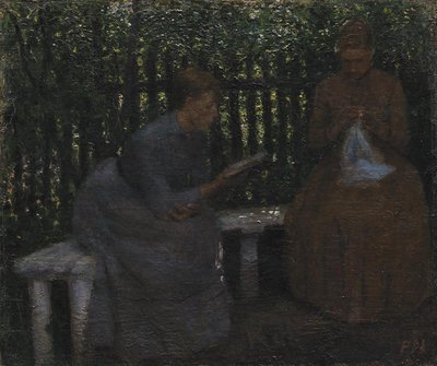 Deux jeunes filles dans une tonnelle - Peter Hansen