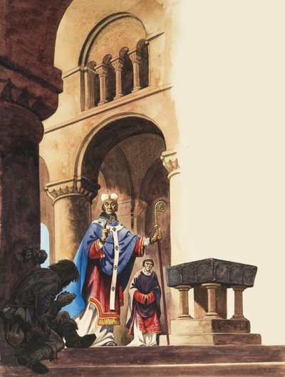 Scène dans une cathédrale normande - Peter Jackson