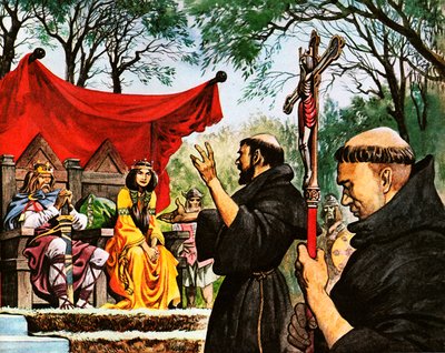 Augustin prêchant au roi Ethelbert - Peter Jackson