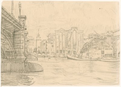 Entrepôts incendiés près du pont de Blackfriars, 1941 - Peter Jackson