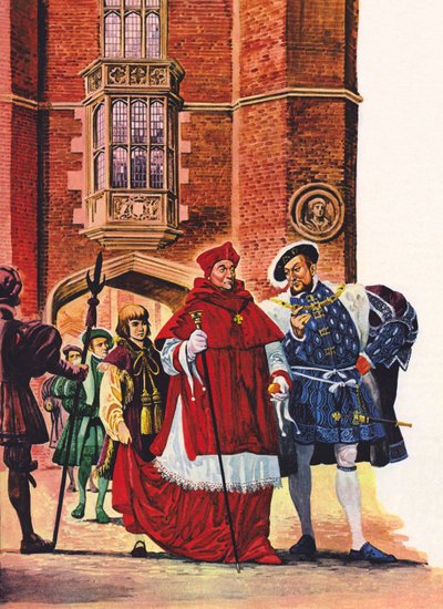 Le cardinal Wolsey et le roi Henri VIII à Hampton Court - Peter Jackson