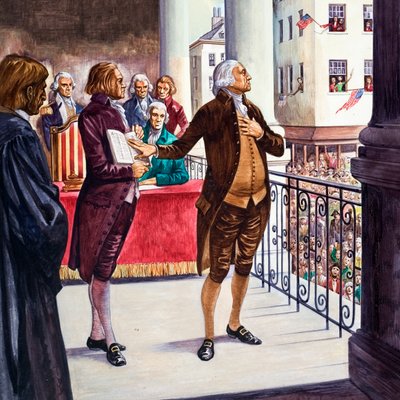George Washington prêtant serment en tant que président des États-Unis - Peter Jackson