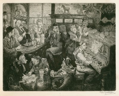 Scène de pub à Londres pendant la Seconde Guerre mondiale - Peter Jackson