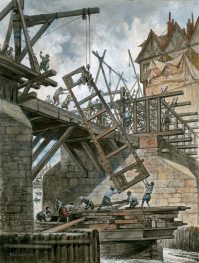 Nonesuch House en construction sur le vieux pont de Londres - Peter Jackson