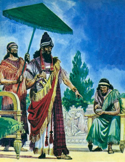 Scribe écrivant la lettre du roi sur une tablette d