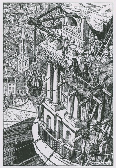 Sir Christopher Wren inspectant les progrès sur le dôme - Peter Jackson