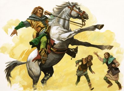 Cavalier non identifié sur cheval sauvage - Peter Jackson