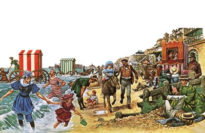 Scène de plage victorienne - Peter Jackson