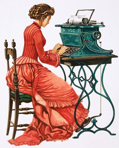 Secrétaire victorienne à la machine à écrire - Peter Jackson
