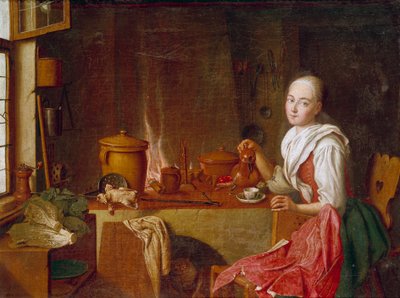Dame dans sa cuisine - Peter Jacob Horemans