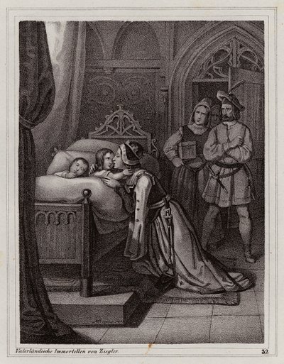 Marguerite de Sicile quittant ses fils - Peter Johann Nepomuk Geiger