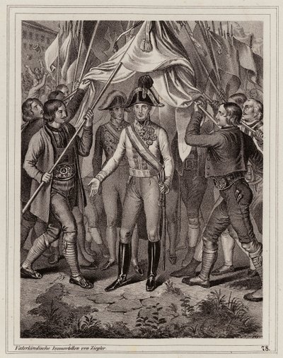 Le peuple du Tyrol rendant hommage à François Ier d