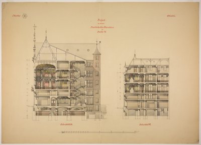 Rathskeller Neubau, Halle (Saale), Saxe-Anhalt, Allemagne, Deux sections - Peter Joseph Weber
