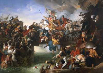 La charge de Zrínyi depuis la forteresse de Szigetvár - Peter Krafft