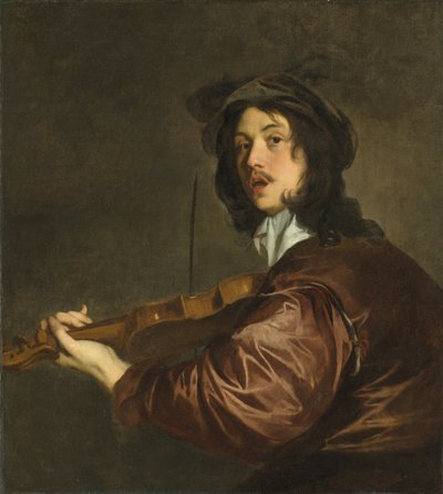 Un homme jouant du violon, possiblement un portrait de l