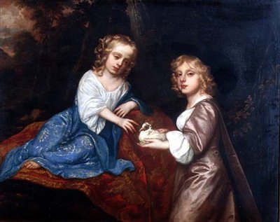 Double portrait de Charles Dormer, vicomte Ascott, et de sa sœur, Lady Elizabeth Dormer - Peter Lely