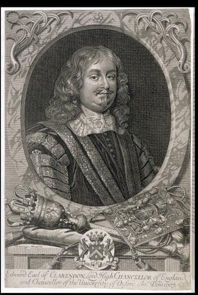 Edward Hyde, 1er comte de Clarendon (1609-74), gravé par M. Burg - Peter Lely