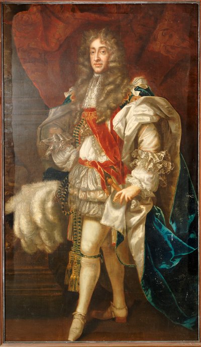 Portrait du roi Jacques II, en pied, en robes de la Jarretière - Peter Lely
