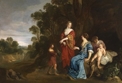 Ruben présentant des mandragores à Léa - Peter Lely