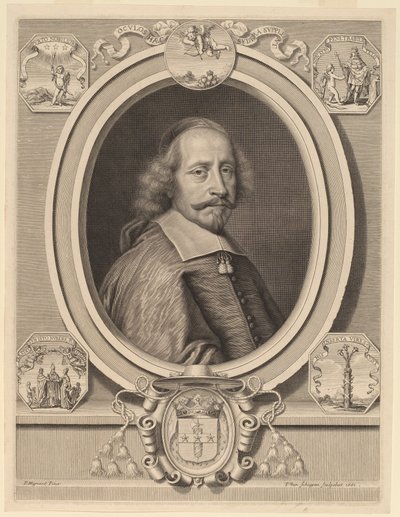 Cardinal Jules Mazarin - Peter Ludwig van Schuppen after Pierre Mignard I